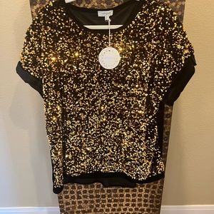 New Umgee Sequin Top Size 1X